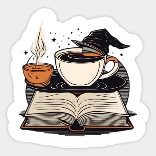 witchy bookish and coffee addict Sticker